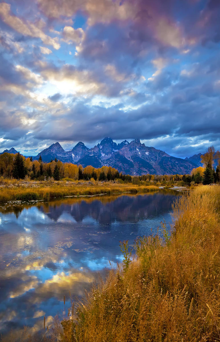 Teton Sunset-North of Jackson, WY. #5716